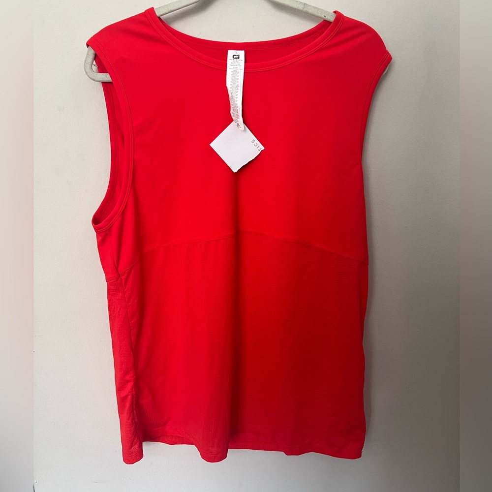 Fabletics XXL Red Sleeveless Shirt Tank Top NWT